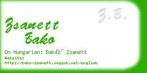 zsanett bako business card